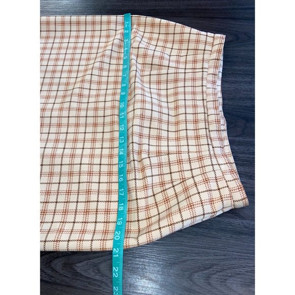Plaid Western Horse-Themed Beige Maxi Skirt by Intriguing Threads, Est. Size 10 - Picture 5 of 11